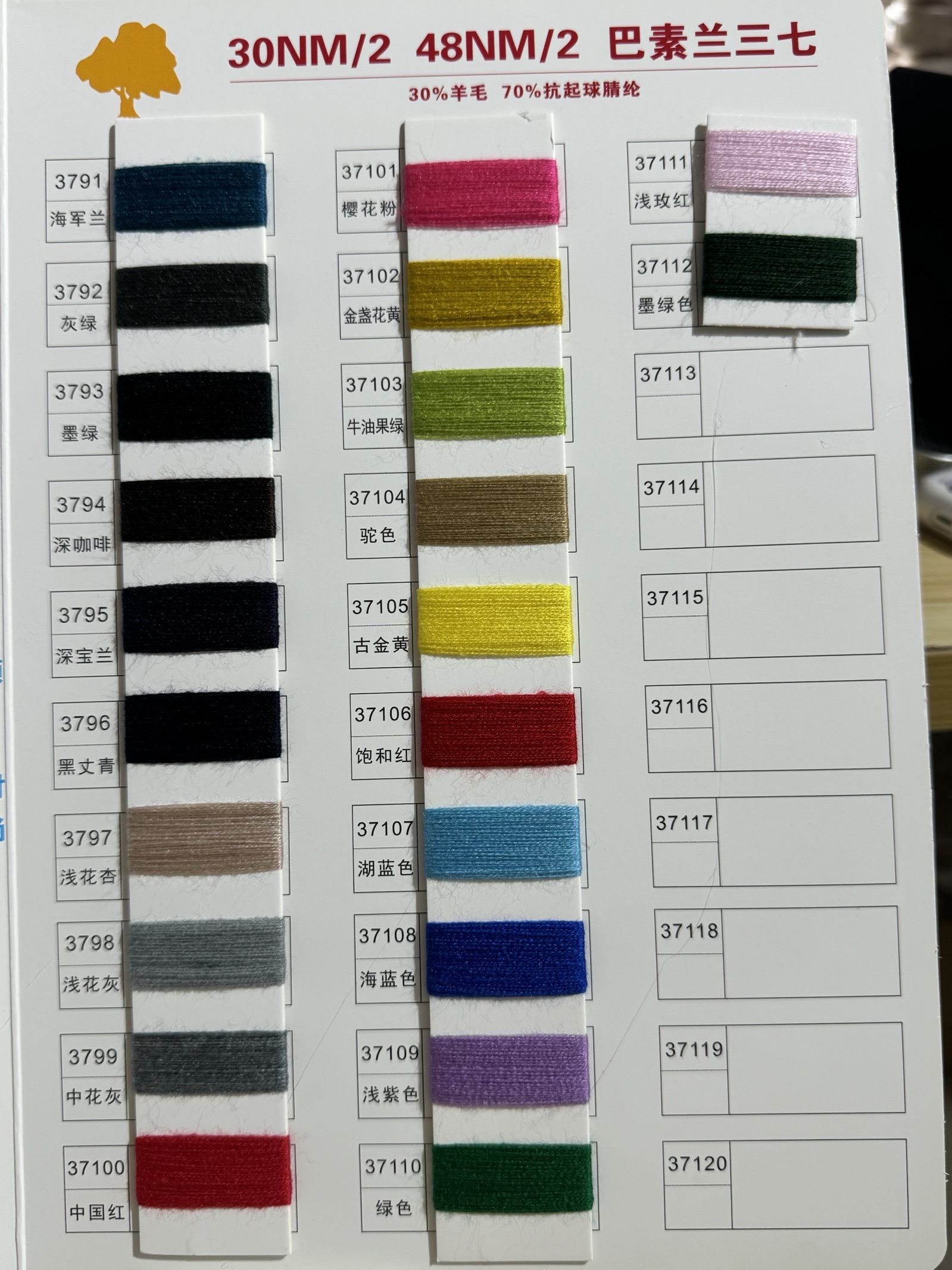 2/30NM、2/48NM巴素兰羊毛