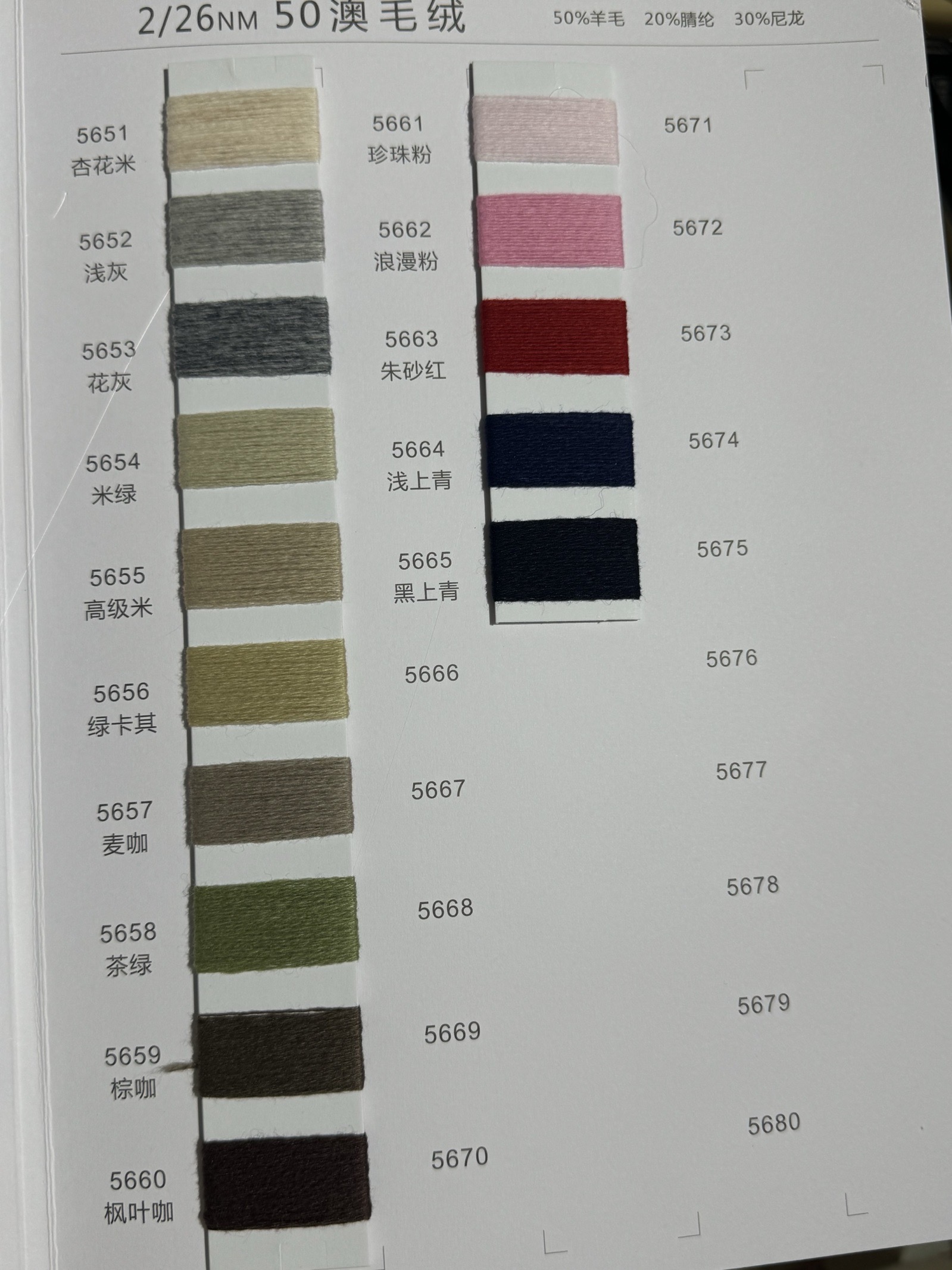 2/26NM 50澳毛绒