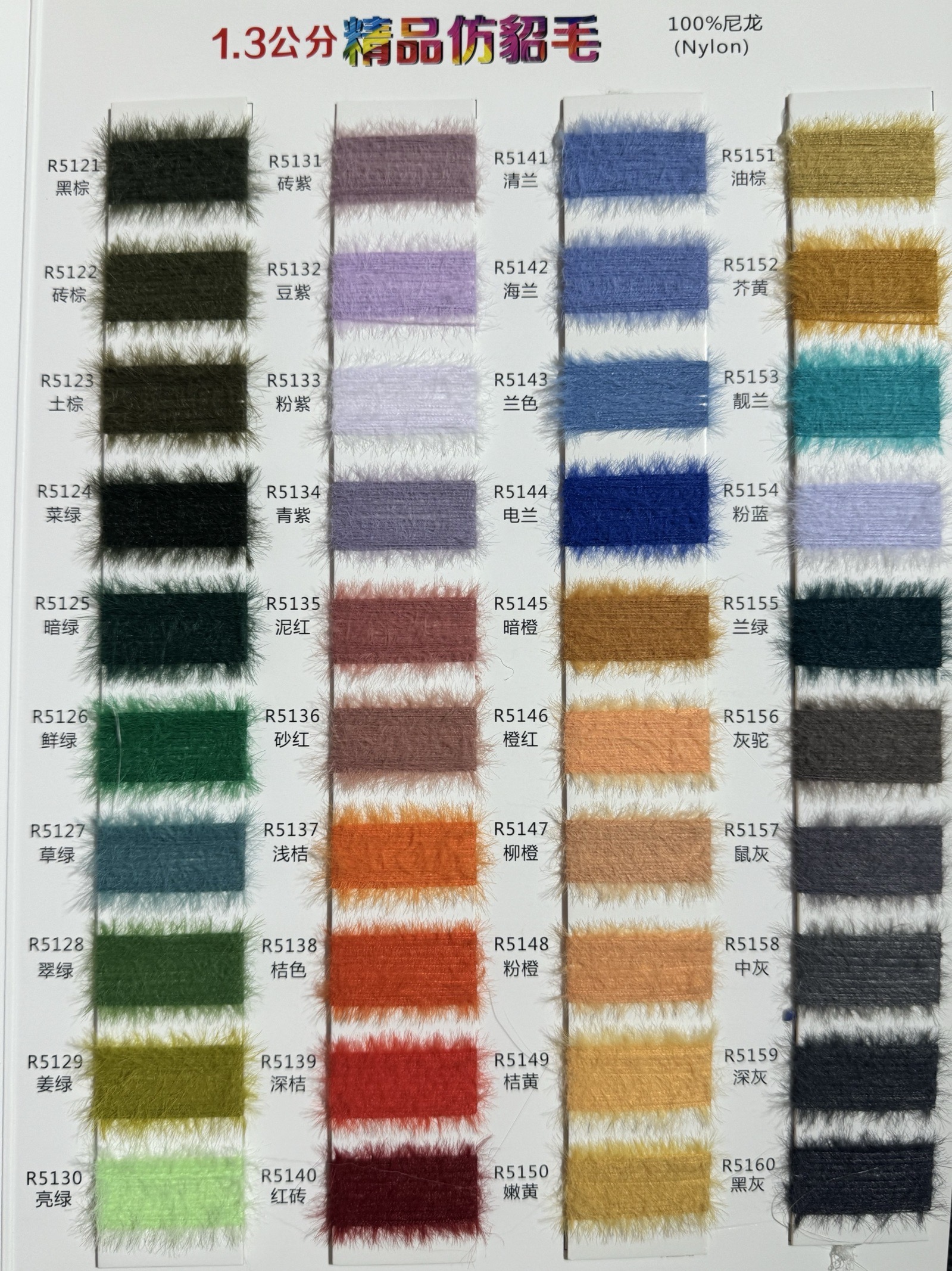 1.3公分精品仿貂毛