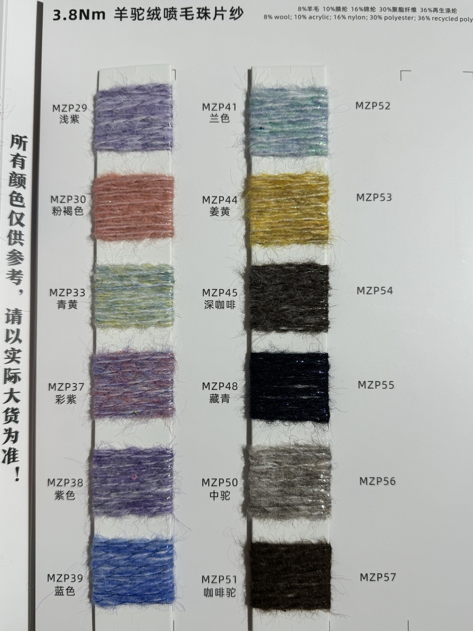 3.8NM羊駝絨噴毛紗