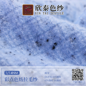 彩點色紡拉毛紗